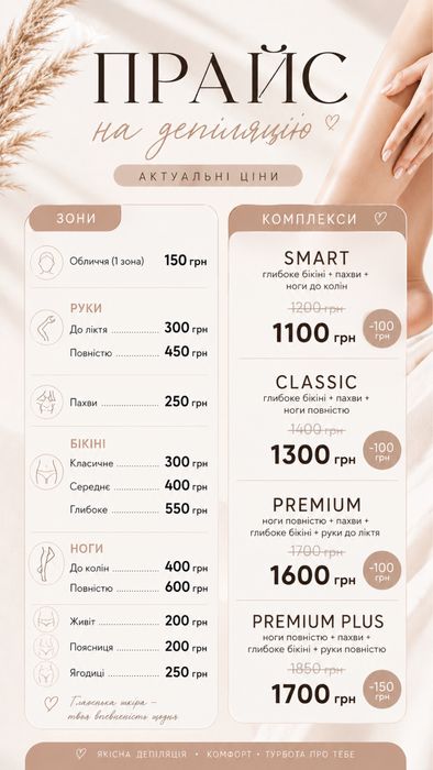 Депіляція шугаринг/віск