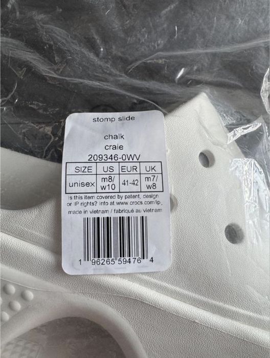 Продам кроксы crocs stomp slide 27см.