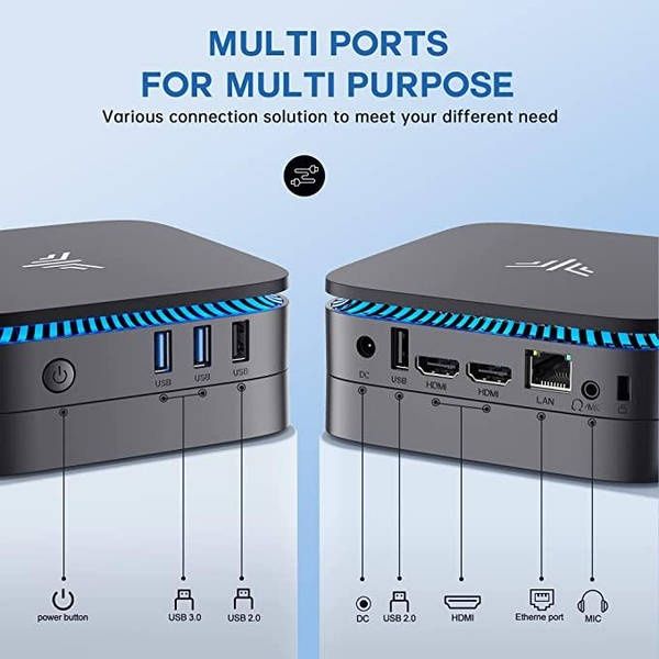 Компьютер системный блок компютер Mini pc AK1 Plus black,16gb,rom 512g