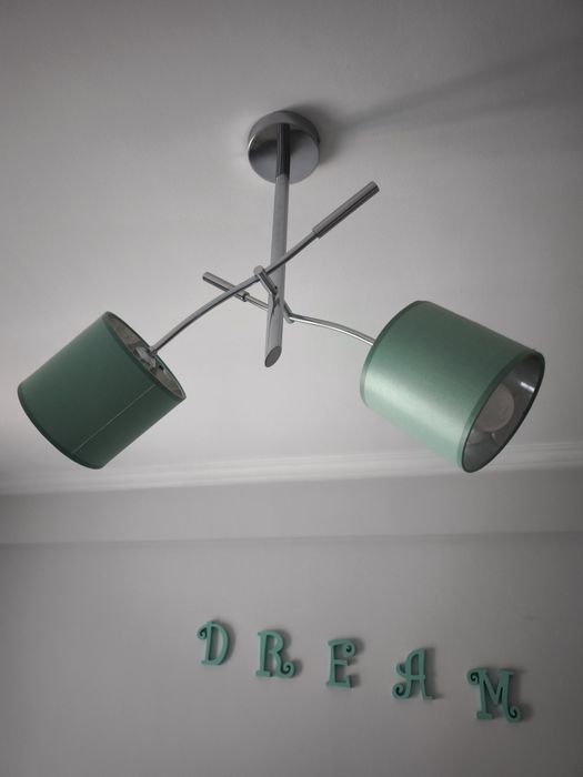 Candeiro de Tecto Elegante verde Água