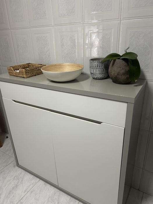 Móvel Louceiro Branco e cinza (NOVO PREÇO)