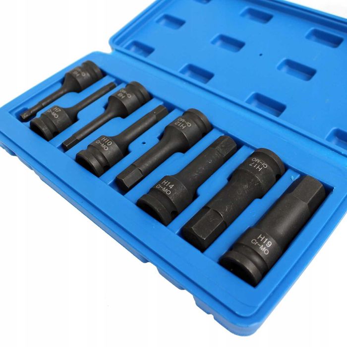 Набір ударних біт HEX IMBUS 5-19 мм 1/2'' 8 шт Falon-Tech FT5191