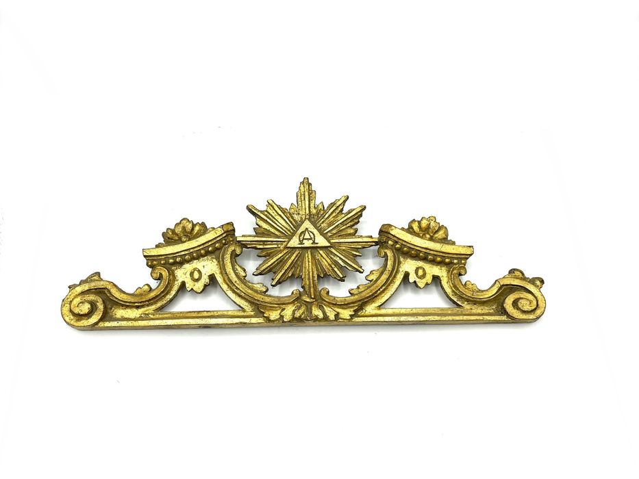 Ornamento de parede em talha dourada seculo 19