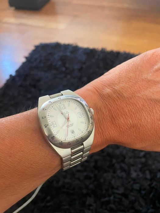 Relógio Analógico de Aço Inoxidável Vintage FILA  50M WR