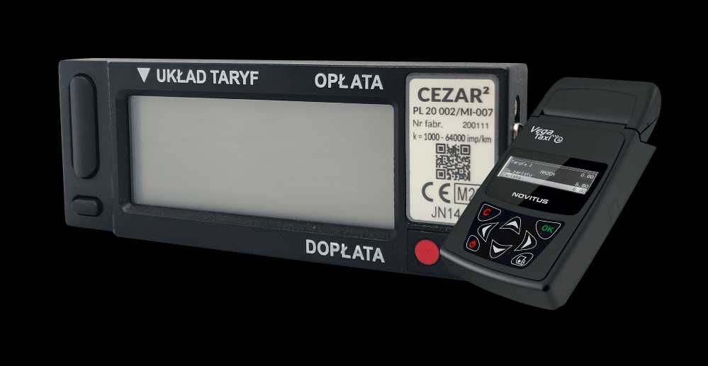 Wszystko do Taxi- taksometr, montaż, Novitus TX-E lub Cezar2+Vega Taxi