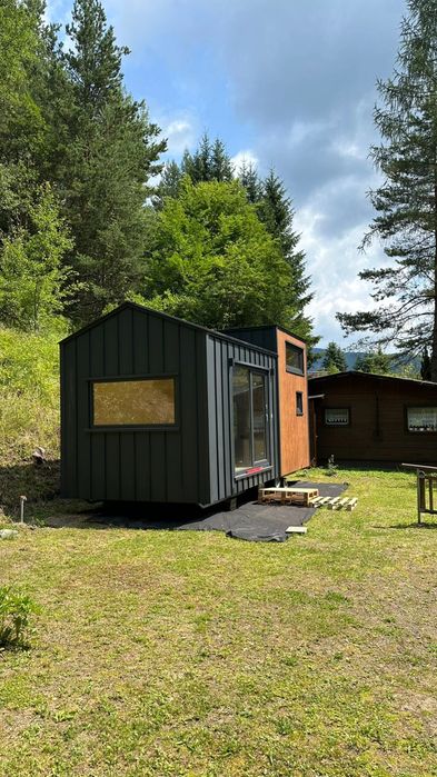 Domek mobilny z sauną Tiny House rekreacyjny na kołach