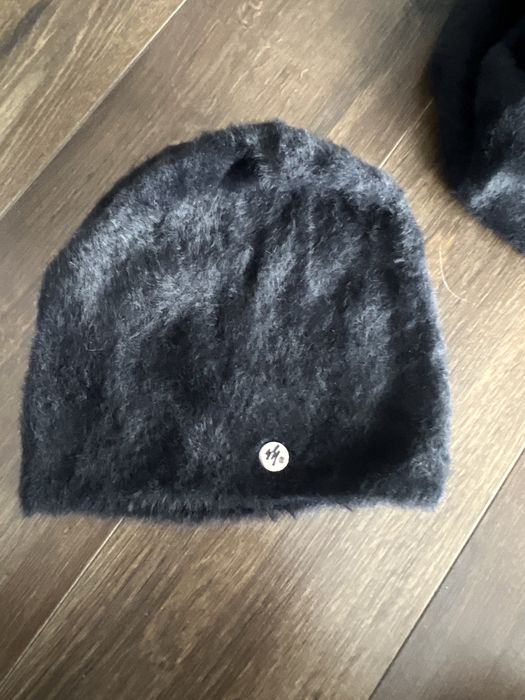 Komplet czapka komin czarny damska jak nowa uni