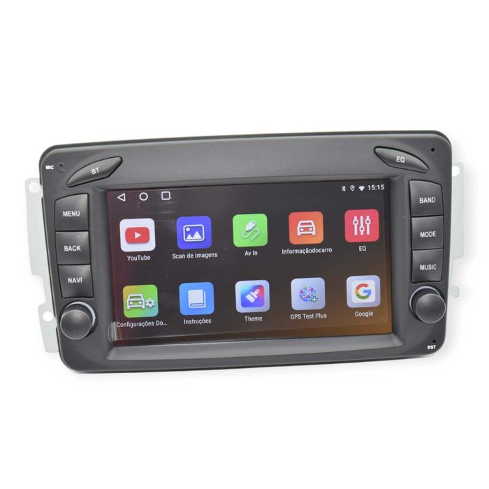 Radio 2 DIN Android Mercedes Benz A C G CLK - W209 W203 Novo Garantia