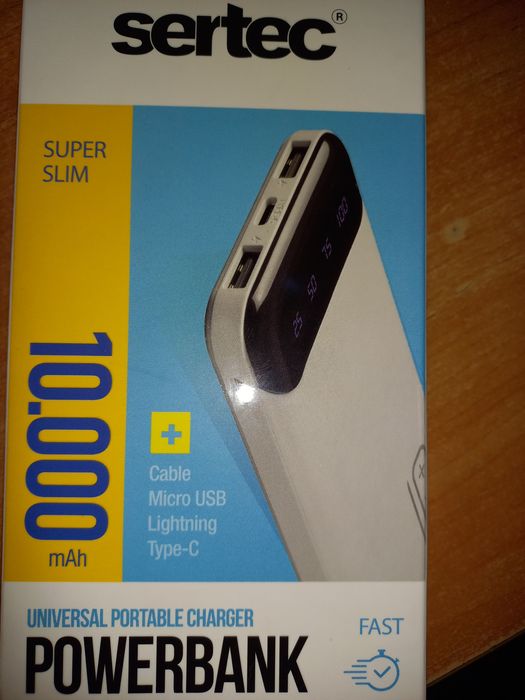 Повербанк-Внешний аккумулятор Sertec Power Bank TX10  10000 mAh ПОВЕР