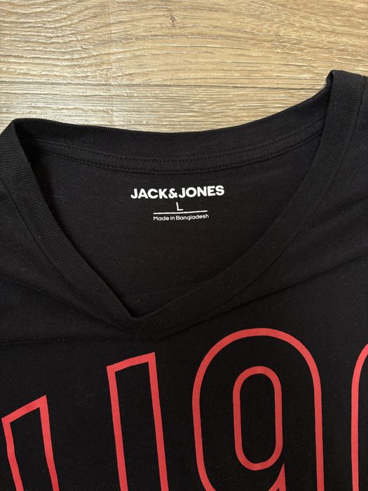 Чоловіча чорна футболка JJ90 р.L  від Jack&Jones 100% cotton