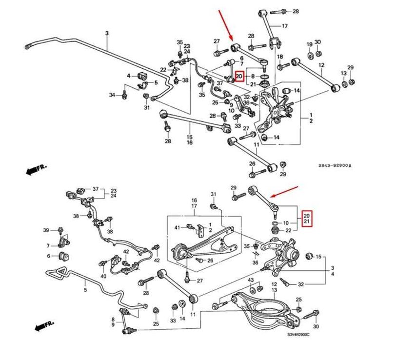 Рычаги регулируемые HONDA ACCORD 6, PILOT 1 ; ACURA MDX1, TL, TSX.