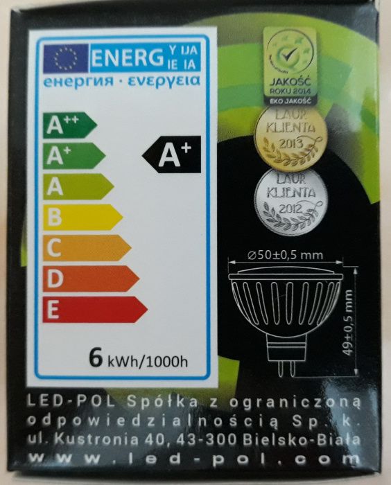 6 Lâmpadas LED A+