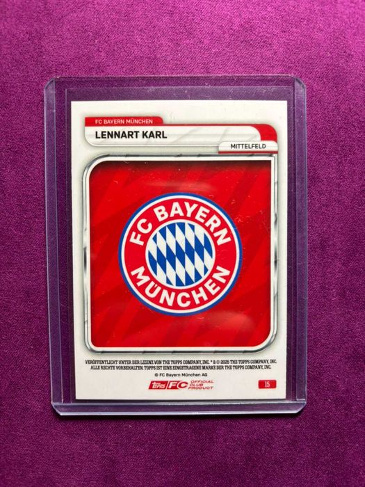 Card Rookie Lennart Karl Topps Bayern Set