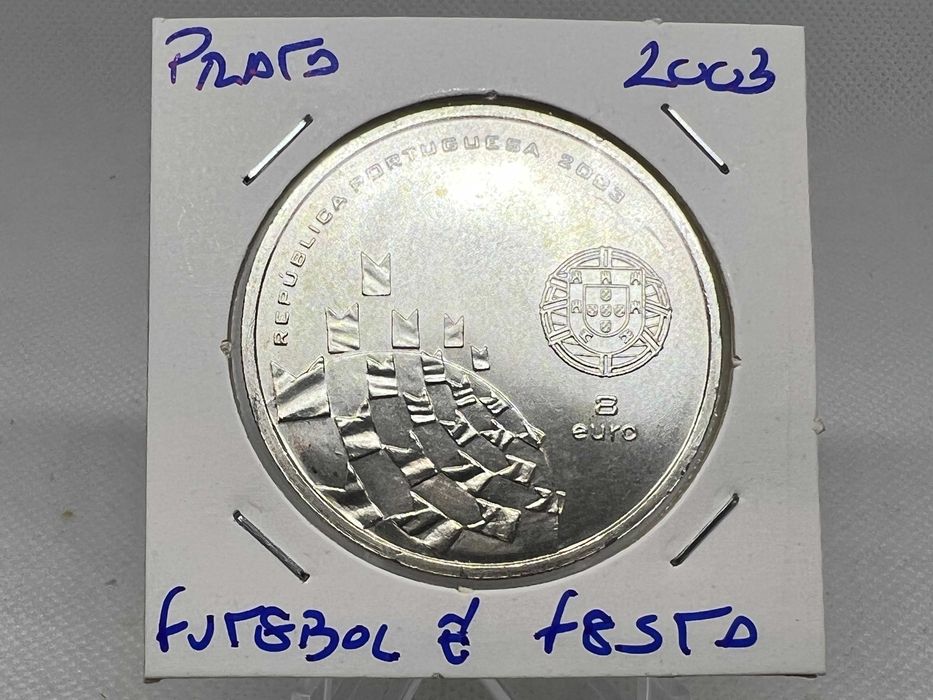 Portugal 2003 - 8 Euros Prata - Os Valores Do Futebol - Futebol é Festa