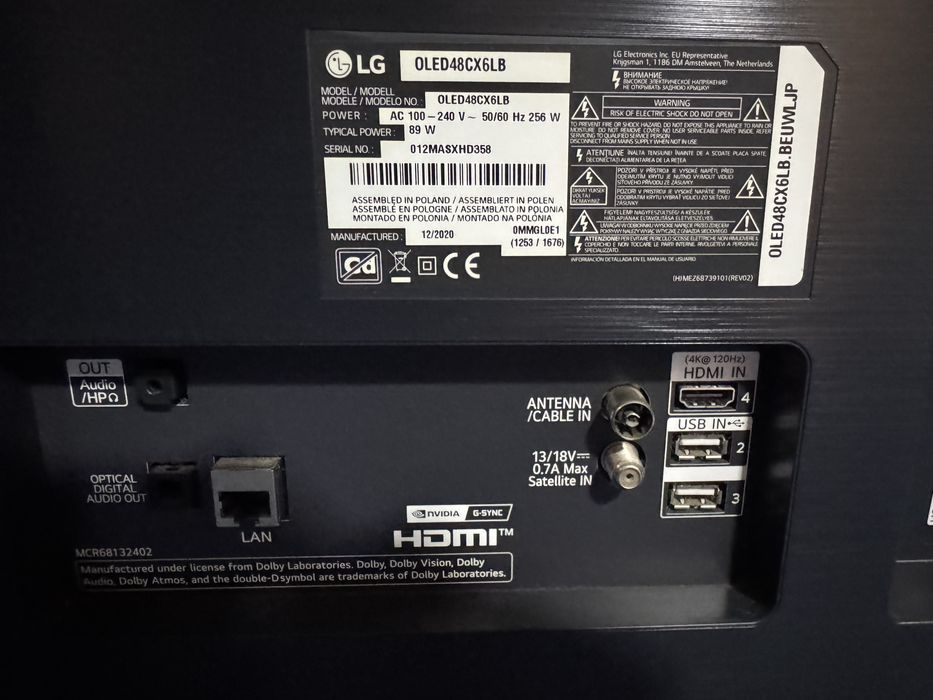 LG 48OLED48CX6LB OLED WeBos 2020р