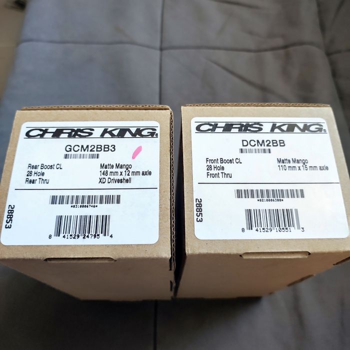 Komplet piast Chris King CL 28H Boost Matte Mango SRAM XD NOWE

Przód