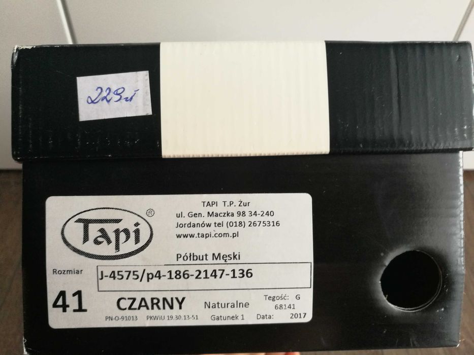 Półbuty męskie skórzane Tapi  roz.41