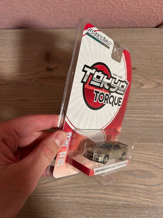 Nissan Skyline GT-R R34 Blue Gold Greenlight Hot Wheels Skyline Black