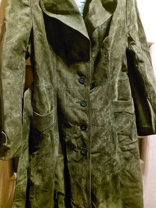 Plaszcz zamsz skóra naturalna