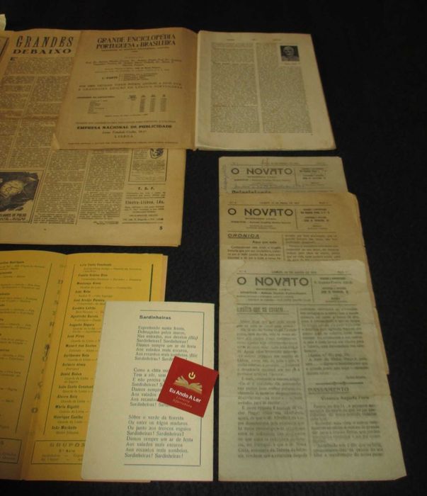 Conjunto RARO de Jornais Programas Bastos Guerra Imprensa e Teatro 1919–1947