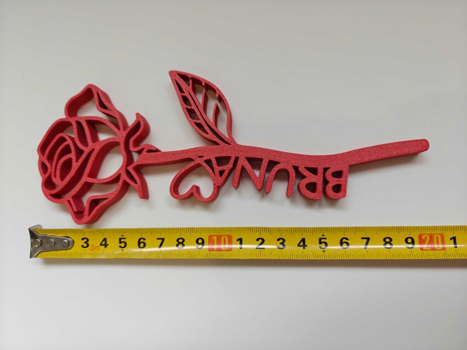 Prenda Personalizada Dia da Mãe - Rosa 3D com Nome à Escolha