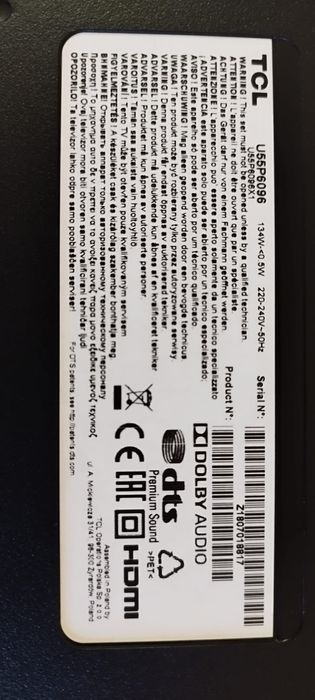 Peças para TV TCL 55 polegadas