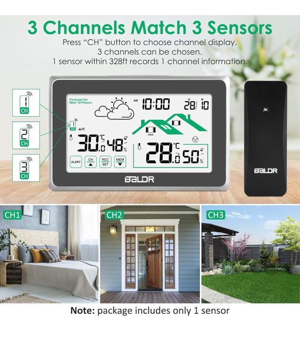 Bezprzewodowa stacja pogodowa z czujnikiem zewnętrznym