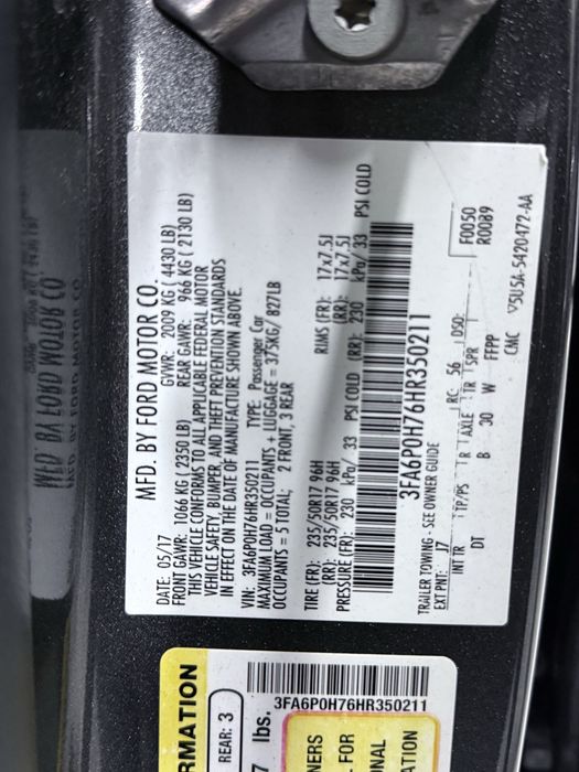 FORD FUSION  SE 2017.  2.5 бензин.ИДЕАЛ