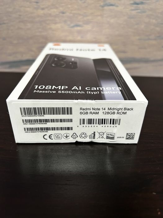 XIAOMI Redmi Note 14 128 GB Midnight Black Dual SIM