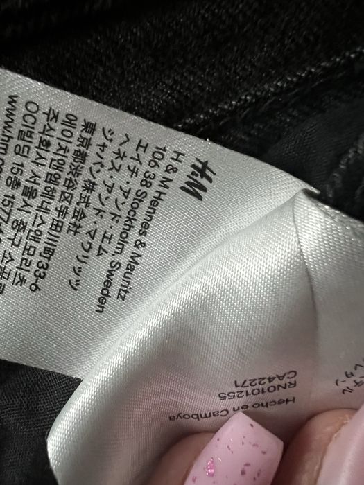 Krótkie kowbojskie spodenki jeansowe czarne H&M 34