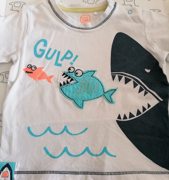 Koszulka t-shirt krótki rękaw rekin Cool Club r.86