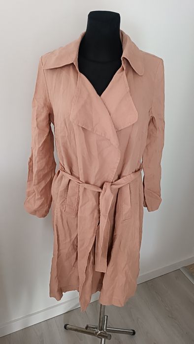 Płaszcz 100% Len Catherine Malandrino roz S/M