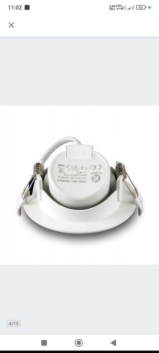 10 szt Lampa Oczko sufitowe halogen LED biały 230v 7W biały