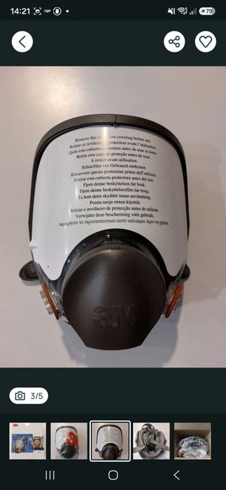 Zestaw Maska 3M Pelnotwarzowa