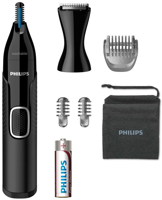 Trymer Philips NT5000 do nosa i uszu czarny z nasadkami (075)