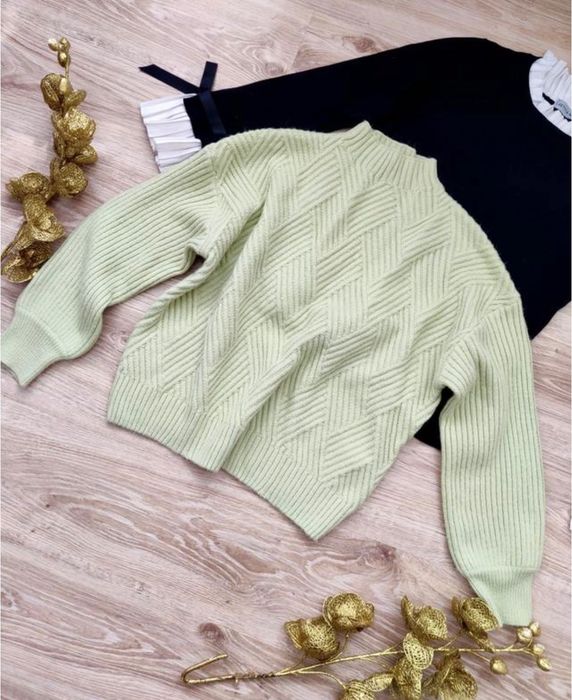 New Look зимній світер жіночий женский свитер кофта салатовая