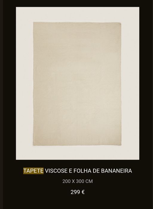 Tapete Bege Zara Home 200x300