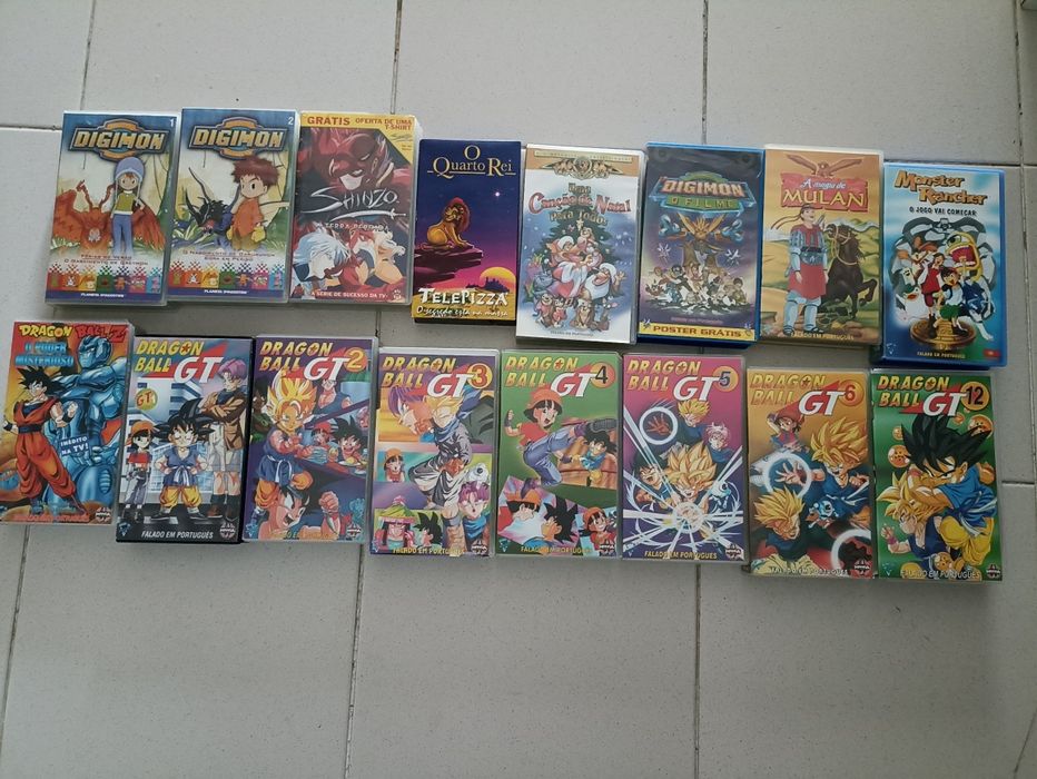 VHS infantis Dragoon Ball / Rua Sésamo/ Era uma vez o Homem