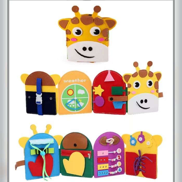 Бізібук м'яка книжка книга з фетру бізіборд бизиборд шнурівка шнуровка