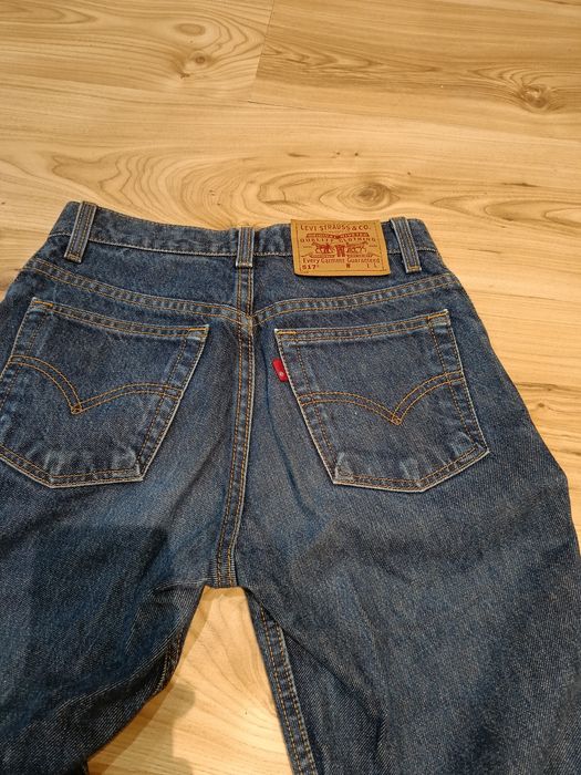 Spodnie dżinsowe Levi's 517, vintage,nogawki rozszerzane,granat,L