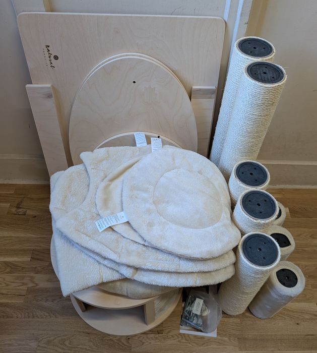 Natural Paradise Drapak dla Kota Petunia 140x68x193cm Kremowy OGROMNYu