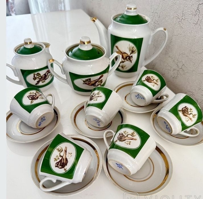 Сервиз кофейный Птицы СССР 1974г