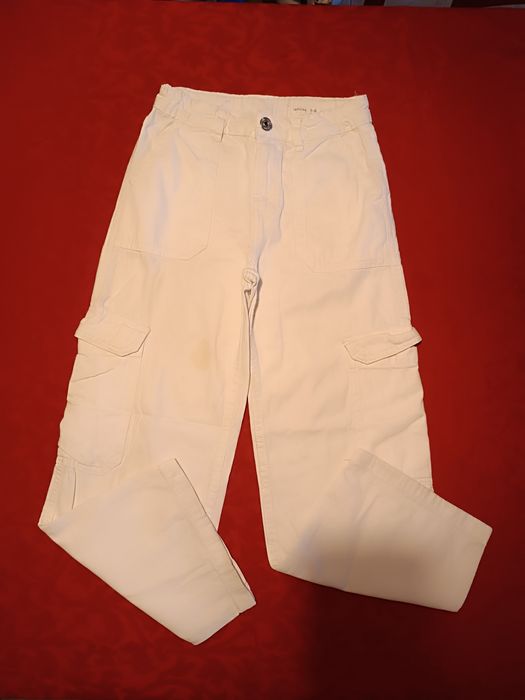 White Denim Pants. Lefties Girls' 7–8 Years