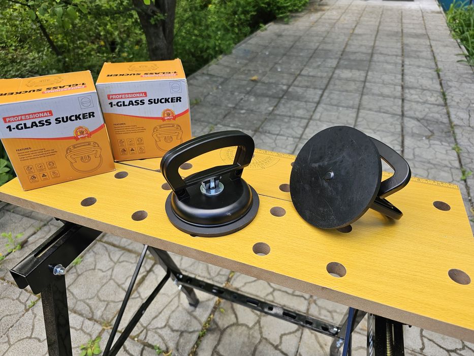 Присоска монтажная вакуумная Метал. На 40кг Мягка резина Широкая ручка