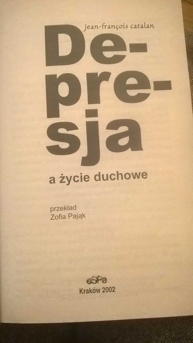 Depresja a życie duchowe nowa sprzedam