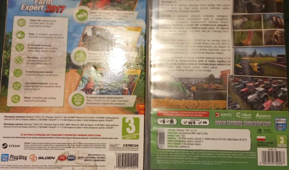 Farming simulator 17 2016 PC DVD BOX, plakat, Polska farma 2017 BOX PC