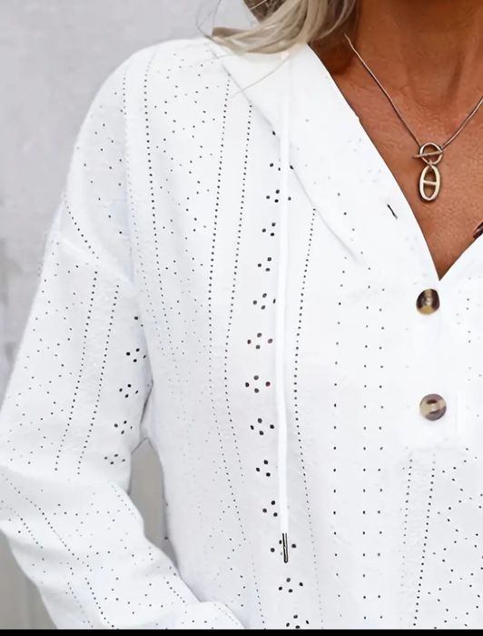 Біла кофтинка з капюшоном