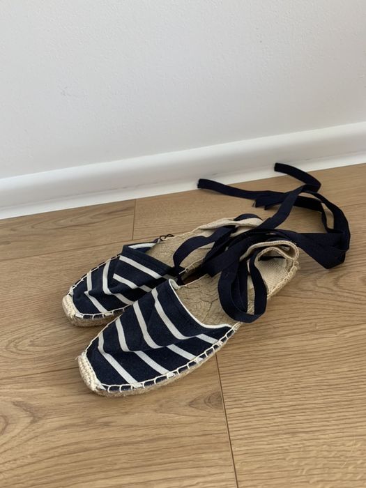 Espadryle sznurowane paski baleriny marynarskie basic top secret nowe