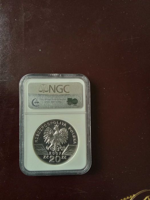 20 złotych 2007 Foka Szara NGC PF69