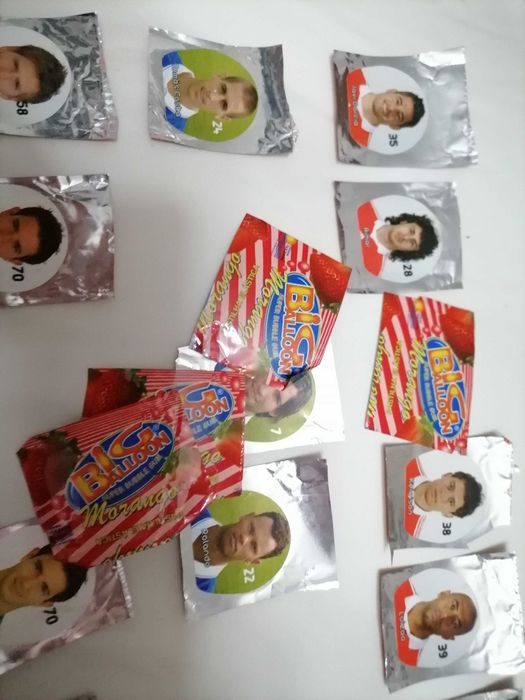 Lote 17 Cromos Pastilhas Elásticas Big Balloon (Preço do lote)